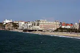 Hôtel du Palais, en la playa de Biarritz.