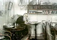 León Tolstói, en la colección de Yásnaia Poliana. 1910.V. Meshkov