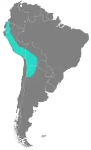 Distribución geográfica de Leopardus garleppi.