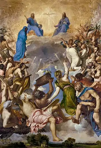 La Gloria (1551-1554), óleo sobre lienzo de Tiziano.