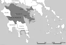 La Liga Aquea en 194 a. C.