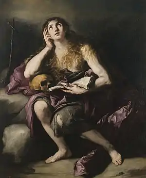 La Magdalena Penitente, por Luca Giordano, 1660-1665.