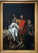 La résurrection de Tabias par st-Pierre, pintura del siglo XIX