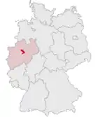 Ubicación en el mapa de Alemania