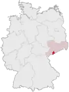 Lage des Landkreises Annaberg in Deutschland