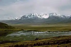 Paraje de la región de la Puna en los Andes peruanos a más de 4.000 m s. n. m., zona de clima alpino.