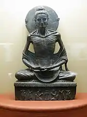 Buda ayunando. Museo de Lahore, Pakistán.