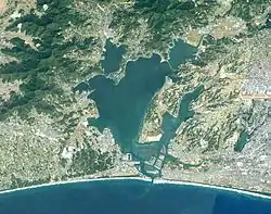 Vista aérea del lago.