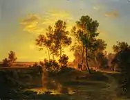 Paisaje en el crepúsculo (1848)