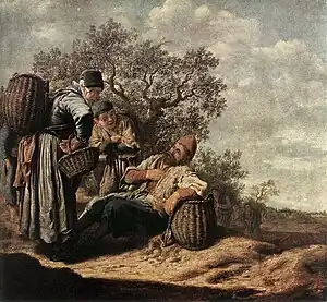 Pieter de Molijn, Paisaje con aldeanos