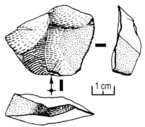 Lasca muy ancha (talón mixto)