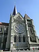 Gótico temprano en el lado sur de la catedral de Lausana