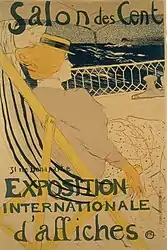 * 1895 poster by Henri de Toulouse-Lautrec, La Passagere du 54, used for the 1896 Salon exhibition of international posters.