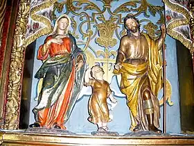 Retablo lateral, San José, Santa María y el Niño Jesús
