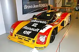 El Alpine A442 n ° 4 (1975-78) de Jean Ragnotti y Guy Fréquelin de las 24 Horas de Le Mans 1978.