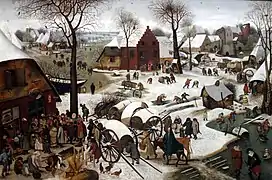 El censo de Belén por  Pieter Brueghel el Joven