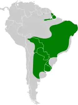 Distribución geográfica del trepatroncos chico.