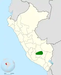 Distribución geográfica del tijeral cejiblanco.