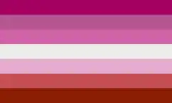 Bandera rosa derivada de lipstick lesbian