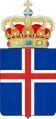 Escudo de armas abreviado del Reino de Islandia, desde 1919 hasta 1944.