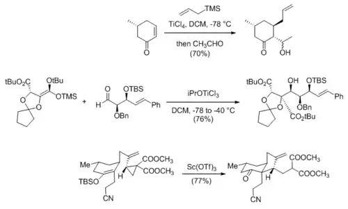 Ácido de Lewis catalizado por adición de carbonilo en síntesis de productos naturales.