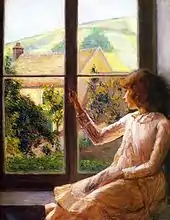 Edith Perry en la ventana