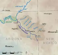 Mapa del río Pequeño Colorado