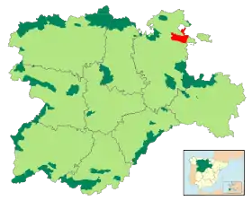 Localización del parque en Castilla y León (España)