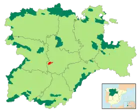 Localización de la reserva en Castilla y León