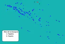 Localización Islas Decepción en las Tuamotu