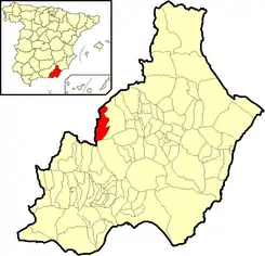 Extensión del municipio en la provincia.