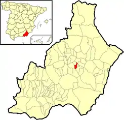 Extensión del municipio en la provincia.