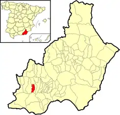 Extensión del municipio en la provincia.