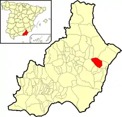 Extensión del municipio en la provincia.