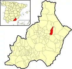 Extensión del municipio en la provincia.