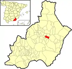 Extensión del municipio en la provincia.