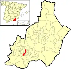 Extensión del municipio en la provincia.