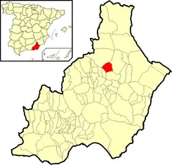 Extensión del municipio en la provincia.