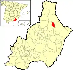 Extensión del municipio en la provincia.