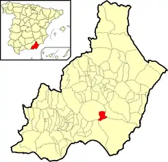 Extensión del municipio en la provincia.