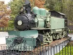 Locomotora de vapor del Ferrocarril Trasandino Chileno (FCTC). Construida en Leeds por "Kitson & C° Limited" en 1909. Matrícula 3349 de Ferrocarriles del Estado.