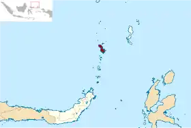 Localización de las islas Sangihe