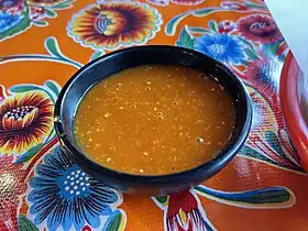 Salsa roja licuada