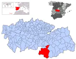 Extensión del municipio en la provincia.