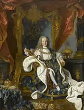 El rey Luis XV de Francia, en 1719. Palacio de Versalles.