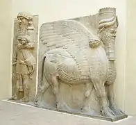 Una de las puertas de Dur Sharrukin, museo del Louvre