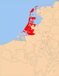 Ubicación de Condado de Holanda