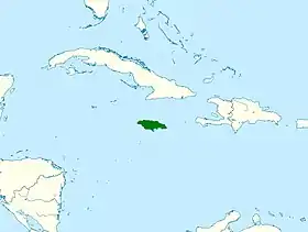 Distribución geográfica del semillero jamaicano.