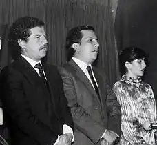 Luis Carlos Galán y Rodrigo Lara Bonilla dirigentes del Nuevo Liberalismo.