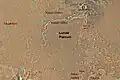 Mapa de Lunae Palus con etiquetas. Kasei Valles es un valle fluvial antiguo muy grande.